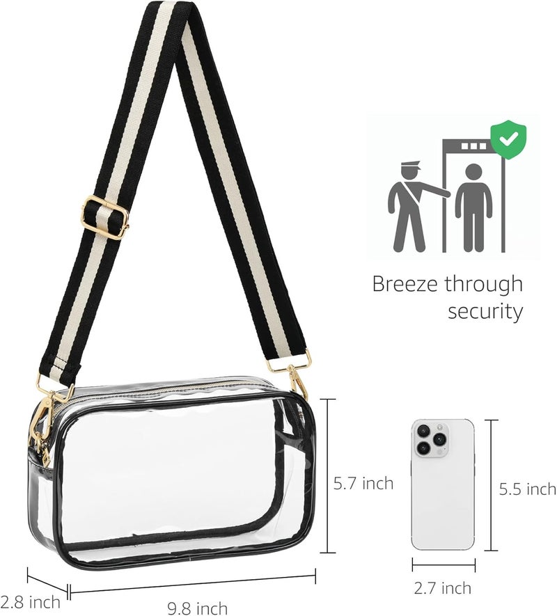 Bulado Clear Bag for Stadium Events, Clear Purses for Women with Adjustable Strap, Crossbody Bag for Sports Fans - Image 4